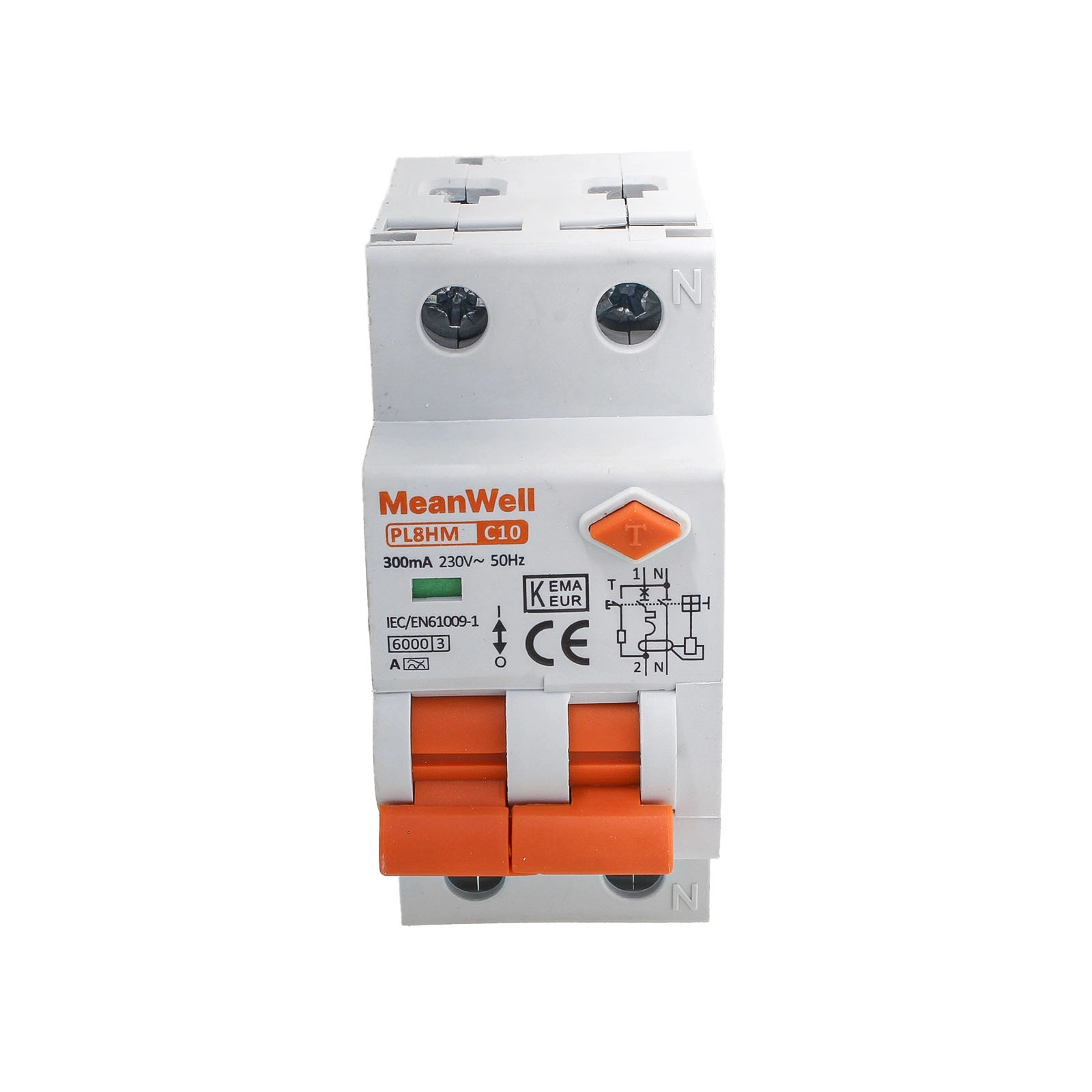 Interruttore Magnetotermico Differenziale RCBO 10A C10 30mA Tipo AC – 1P+N 6kA, 2 Moduli DIN, Diagnostica Visiva - 4