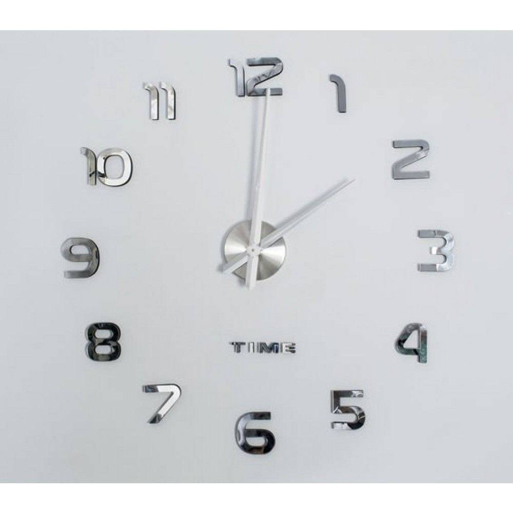 Orologio da parete moderno, da comporre, 60 - 130 cm, effetto 3D