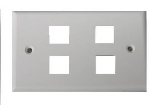 Placca Portafrutti 4 Posizioni Colore Chiaro