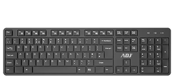 Tastiera Wireless Silent Key Bk 103 Tasti Ultra Slim Plug&Play Adj