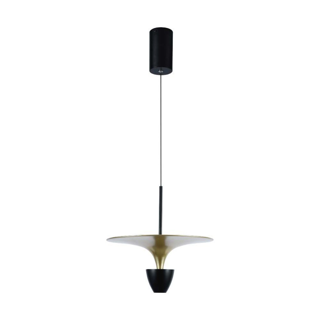 V-TAC Lampadario LED 9W dal Design Moderno 30*320*100Cm Colore Verniciato Oro e Nero 4000K