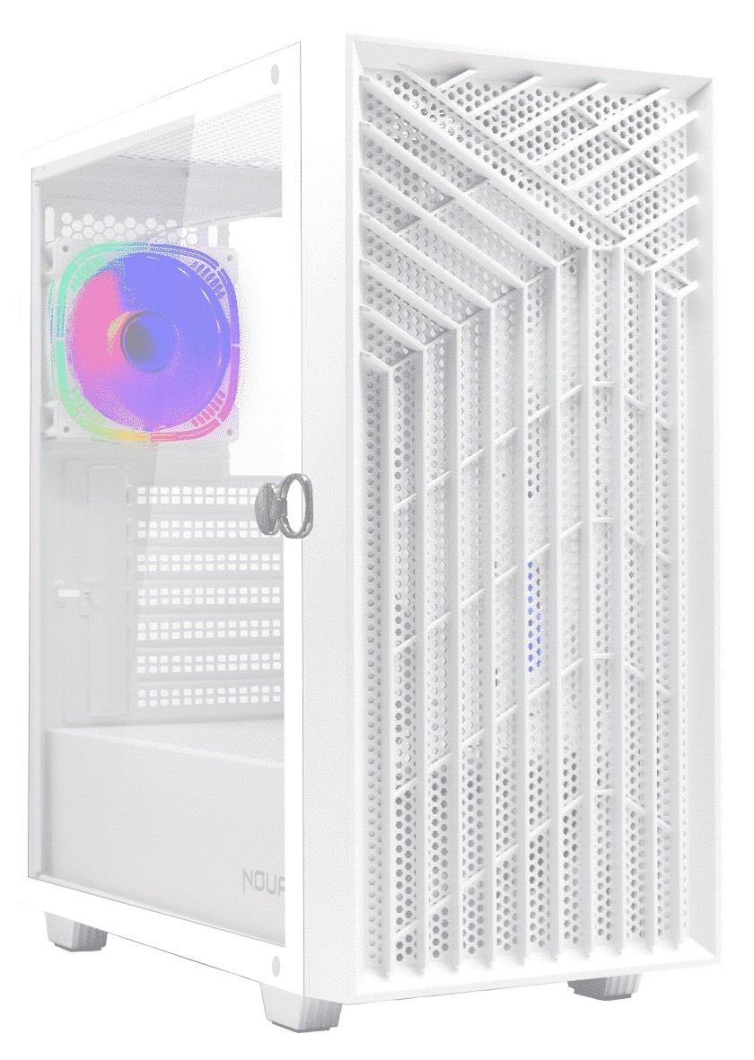 Case Mid-Tower No Psu Diamond C112 1U3 1U2 1*Fanargb Vetro White
