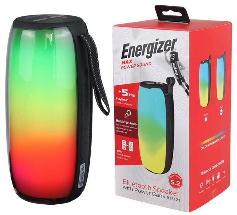 Energizer Speaker Bt + 1800Mah Portable Fm, Micro Sd Card & Usb - BTS121