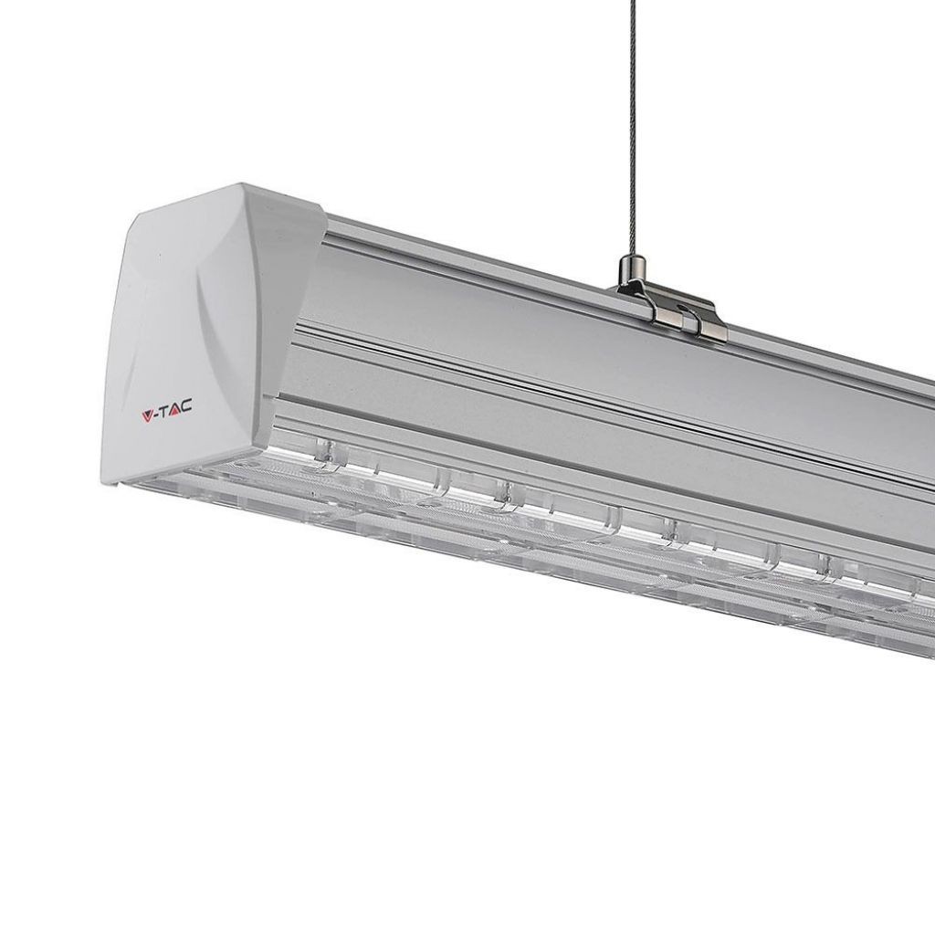 V-TAC Plafoniera LED Lineare Follow 50W 160LM/W 150cm Doppia Lente Asimmetrica 4000K IP20 Dimmerabile