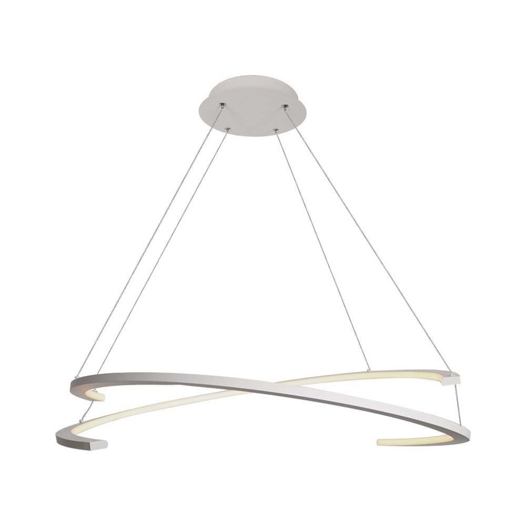 V-TAC Lampadario LED a Sospensione con 2 Mezzaluna 48W Colore Bianco 80*120cm 4000K Triac Dimmerabile 3000K