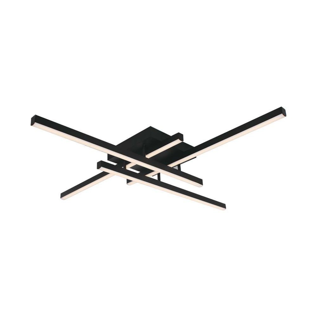 V-TAC Lampadario LED dal Design Moderno 38W Colore Nero 850*850*150mm 3000K