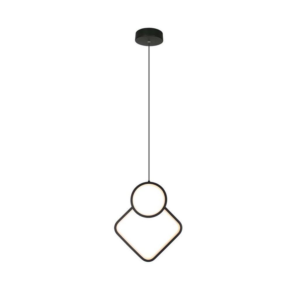 V-TAC Lampadario LED a Sospensione 12W dal Design Moderno 28*180cm Colore Nero 3000K