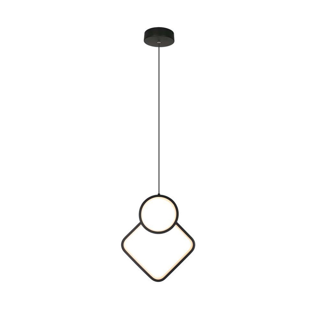 V-TAC Lampadario LED a Sospensione 12W dal Design Moderno 280*1800mm Colore Nero 4000K