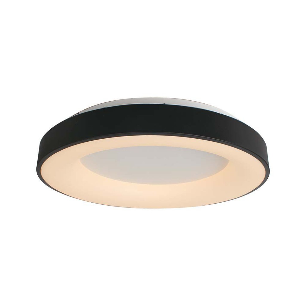V-TAC Lampadario LED con Montaggio a Plafone 49W Dimmerabile TRIAC d: 600mm h: 105mm Colore Nero 3000K
