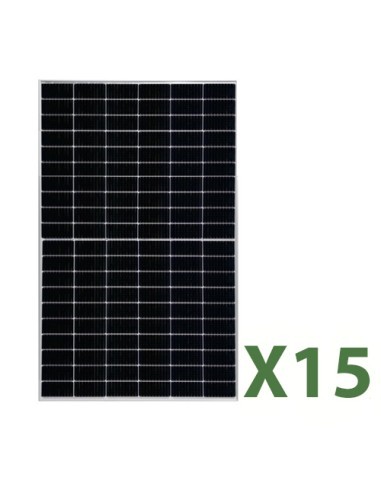 V-TAC Italia KIT Fotovoltaico Monofase 6kW con Inverter Ibrido 15 Moduli SUNPRO TIER1 410W Full Black con Accmulo LFP 10kWh