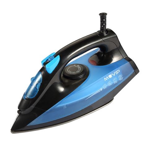 Muvip Ferro da Stiro con Vapore 1600W - piastra in Ceramica - Serbatoio 140ml - Controllo Temperatura - Cavo 18m