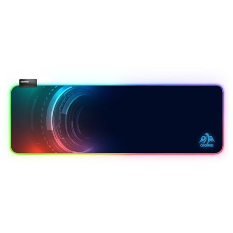 Tappetino per mouse Cromad Gaming Pro XXL - Illuminazione LED RGB - Bordi rinforzati - Dimensioni 800x300x3mm - Cavo 150 m