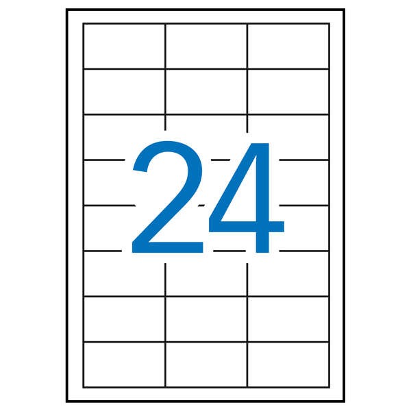 Apli Confezione da 2.400 etichette bianche a bordo dritto 646 x 338 mm - Adesivo rimovibile - Adatte per stampanti e fotocopiatrici