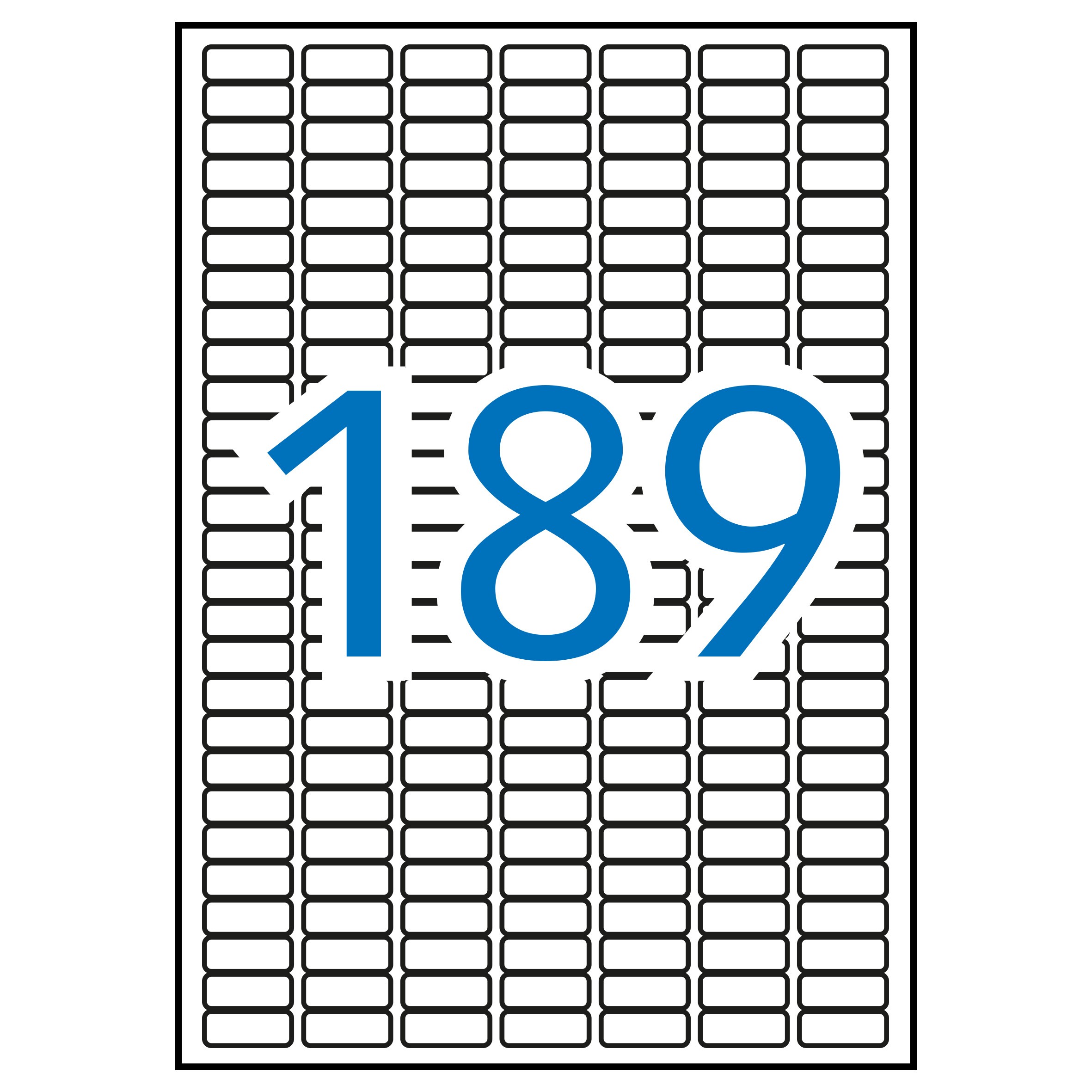 Etichette bianche permanenti Apli 254 x 100 mm 10 fogli