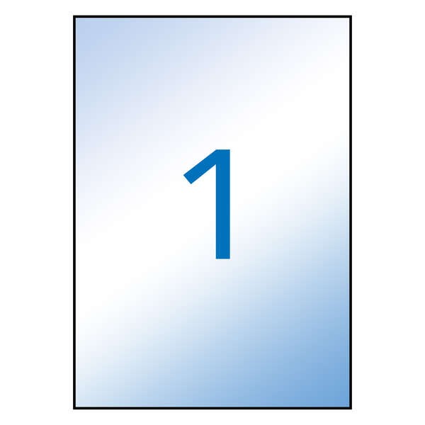 Etichette traslucide resistenti alle intemperie Apli 2100 x 2970 mm 100 fogli