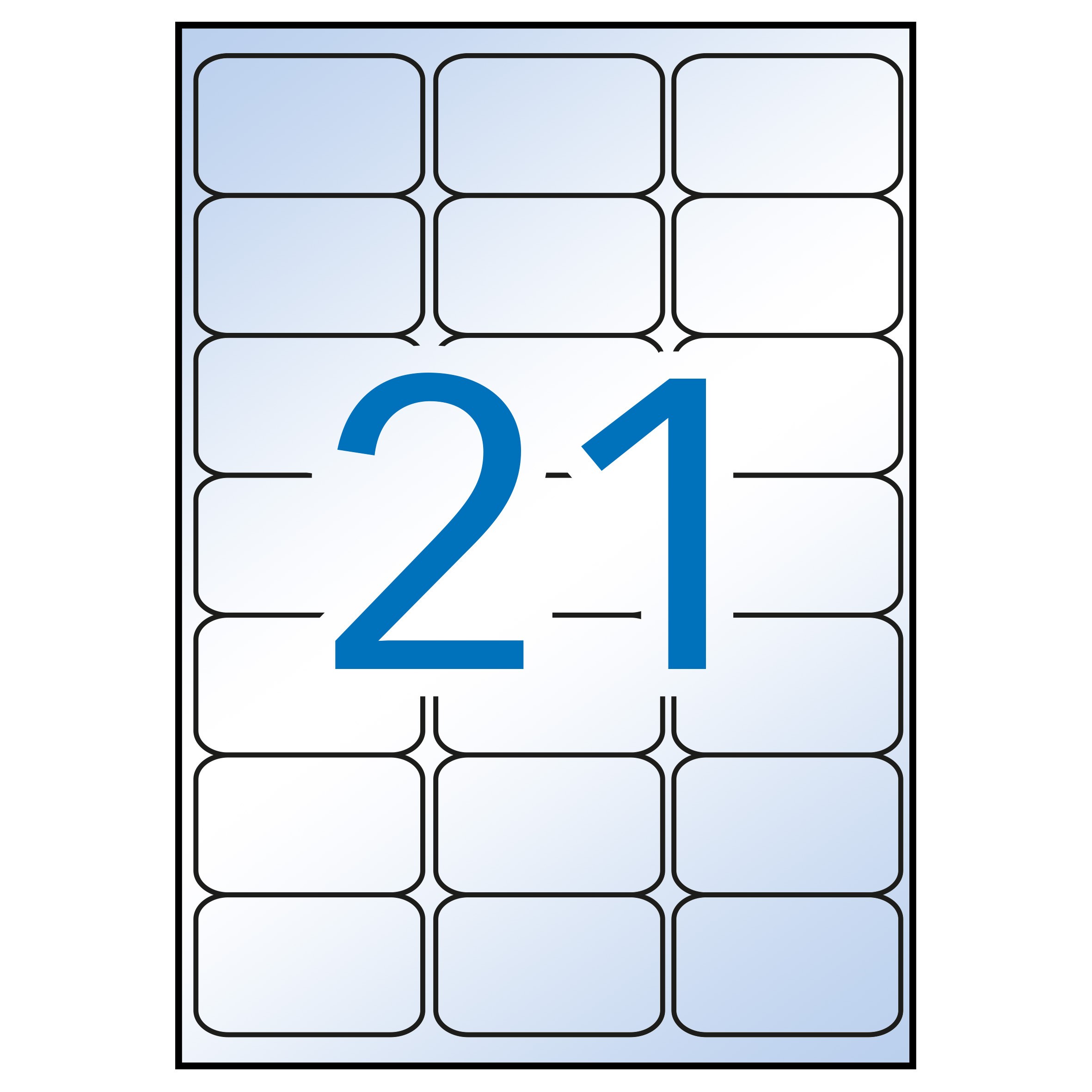 Apli Etichette trasparenti permanenti 635 x 381 mm 10 fogli