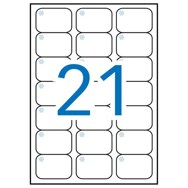 Etichette bianche Apli Special Freezer 635 x 381 mm 10 fogli