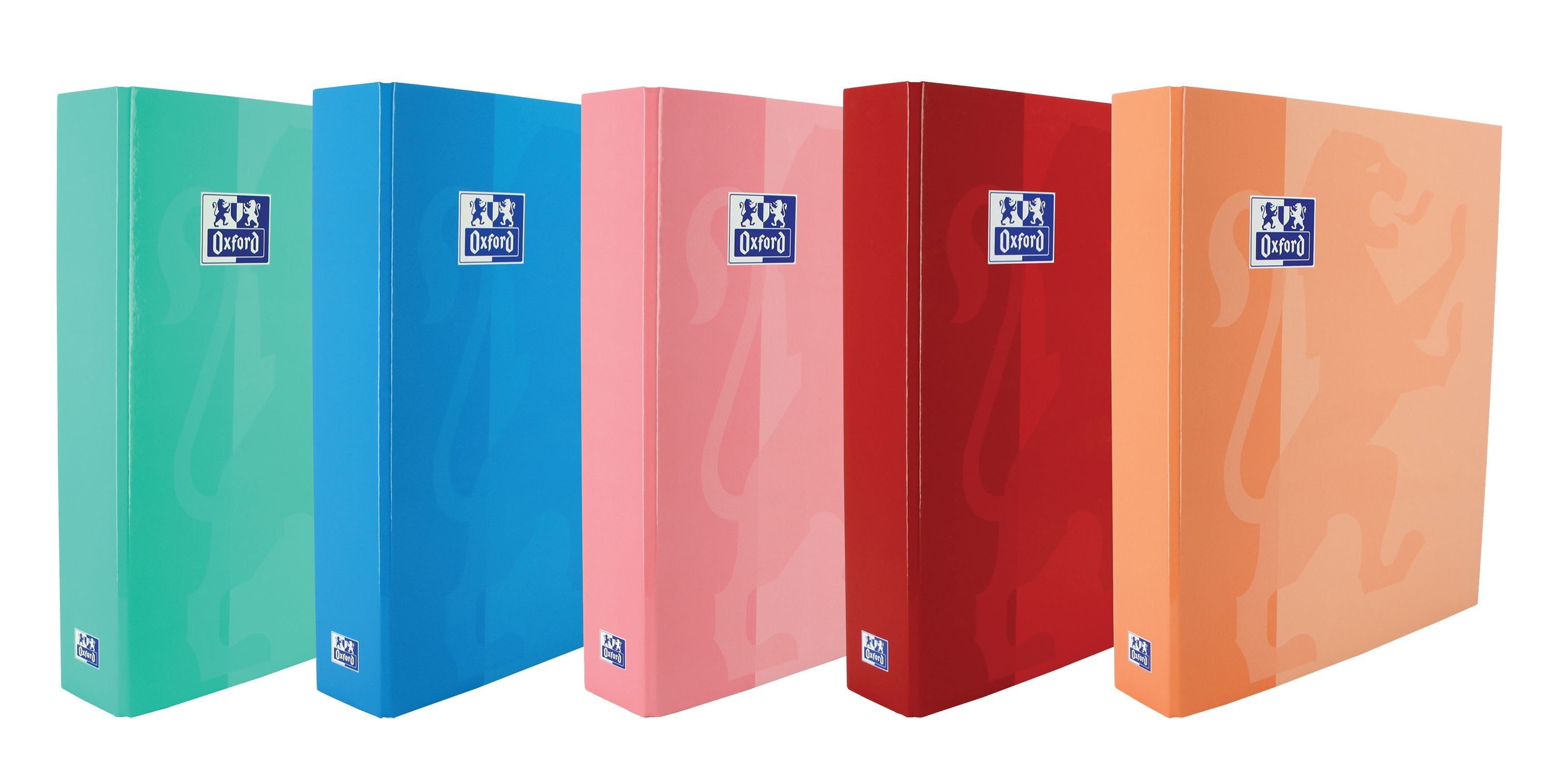 Oxford Classic Raccoglitore ad anelli formato A4+ - Copertina lucida extra rigida - Anelli a D da 40 mm - Colori assortiti