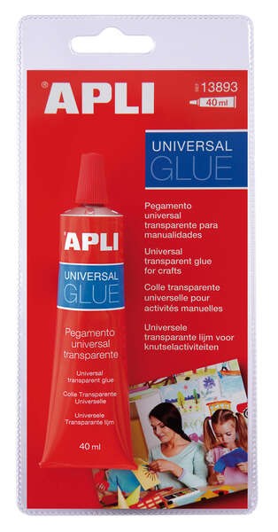 Colla Universale Apli - 40ml - Asciugatura Rapida - Resistente all'Acqua - Trasparente