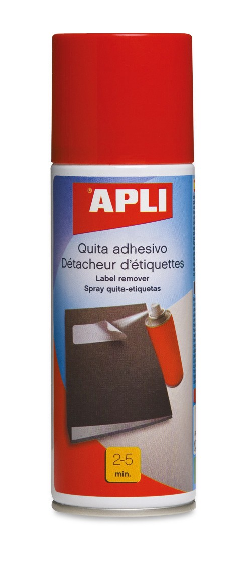 Apli Rimuovi Adesivo Spray - 200ml - Rimuove Facilmente i Residui di Adesivo e Colla su Legno Ceramica Vetro Metallo e Plastica