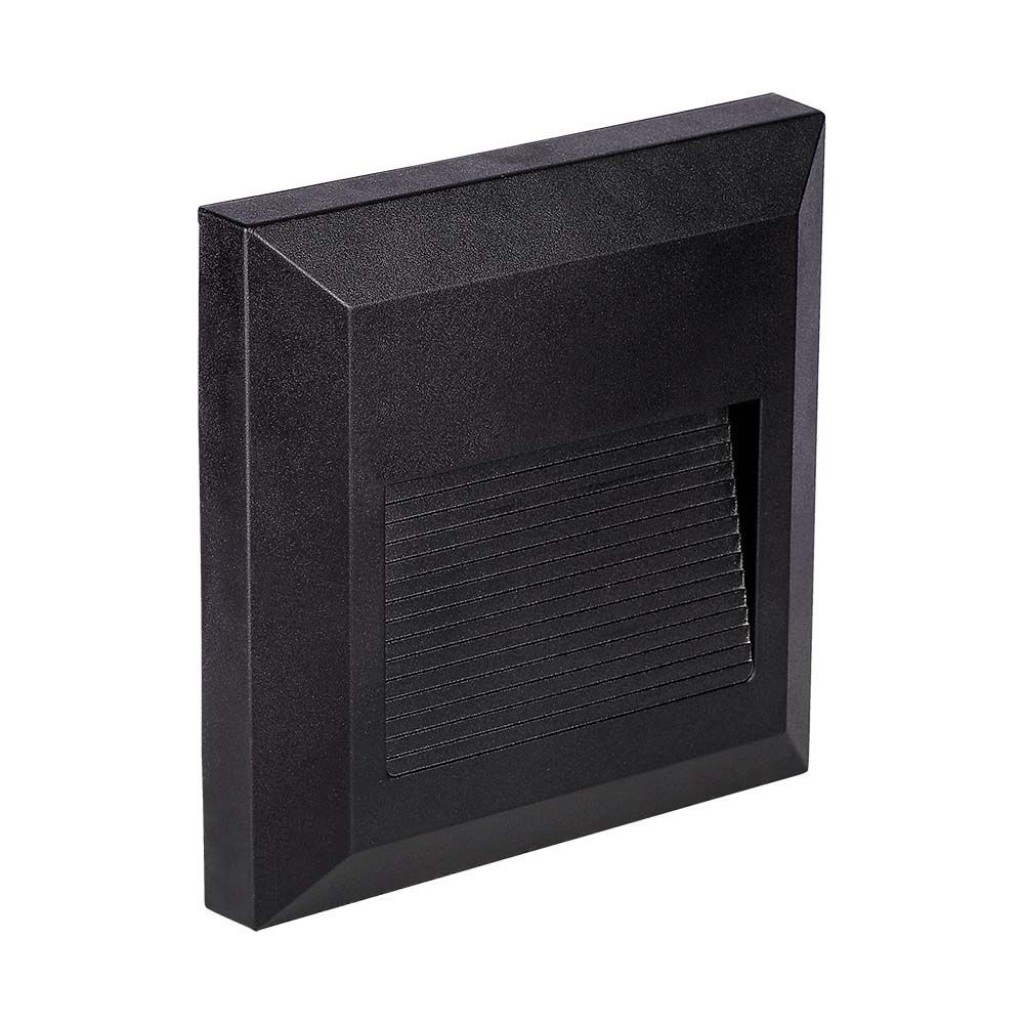 V-TAC VT-1152 Lampada Segnapasso Led 2W Parete Applique Bianco Naturale 4000K Quadrato Nero IP65 - Sku 211322-image