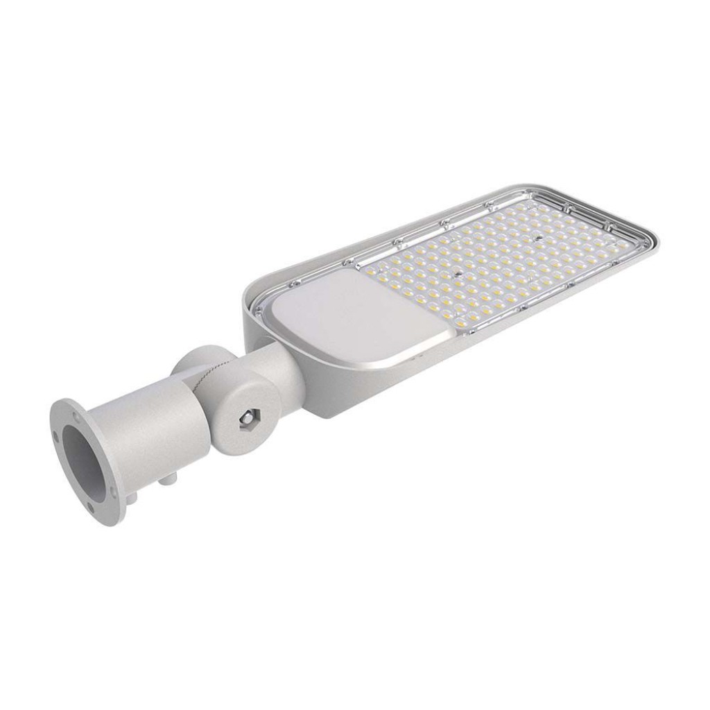 V-TAC PRO Armatura Stradale LED Chip Samsung 100W 120LM/W con Sensore Luce Colore Grigio 4000K IP65