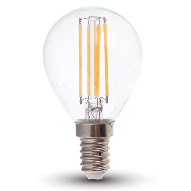 Led Bulb - 6W Filament E14 P45 Clear Cover 3000K
