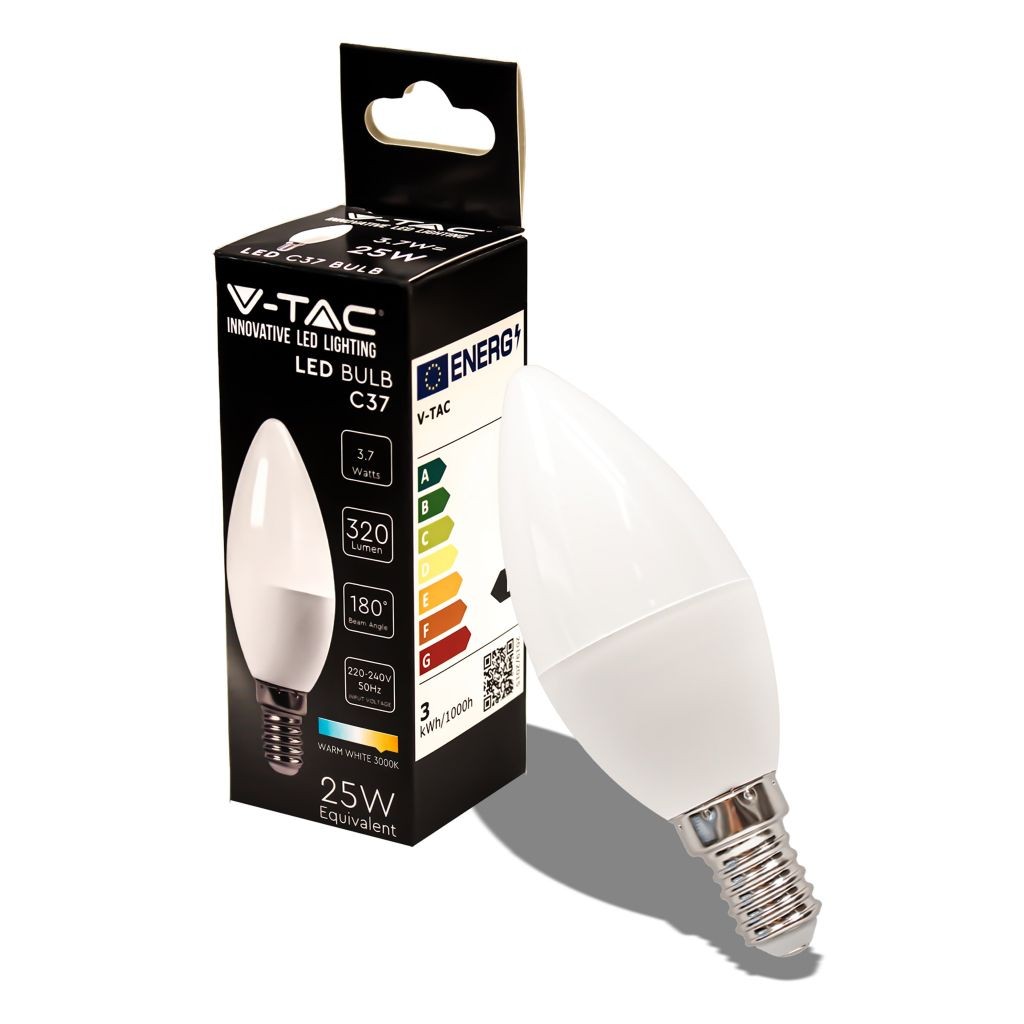 V-TAC Lampadina LED E14 37W Candela 3000K