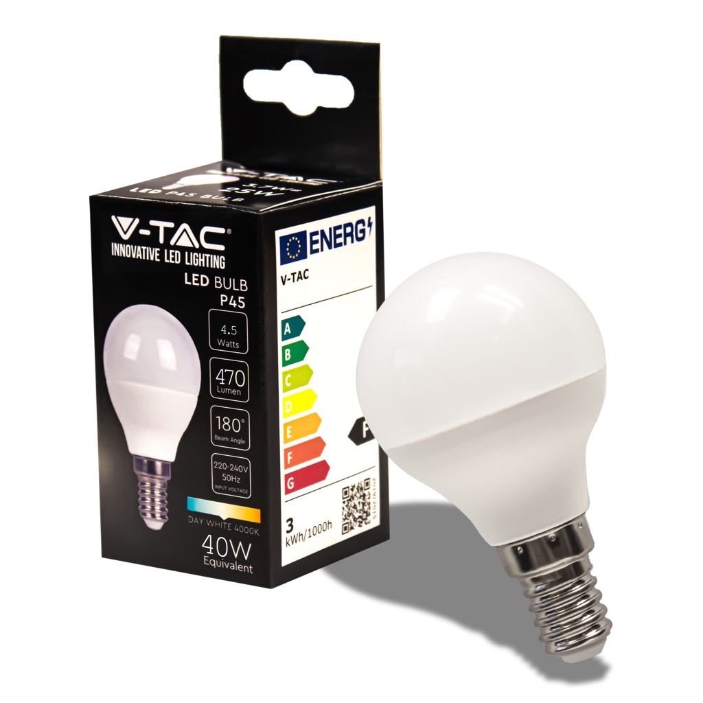 V-TAC Lampadina LED E14 45W P45 4000K
