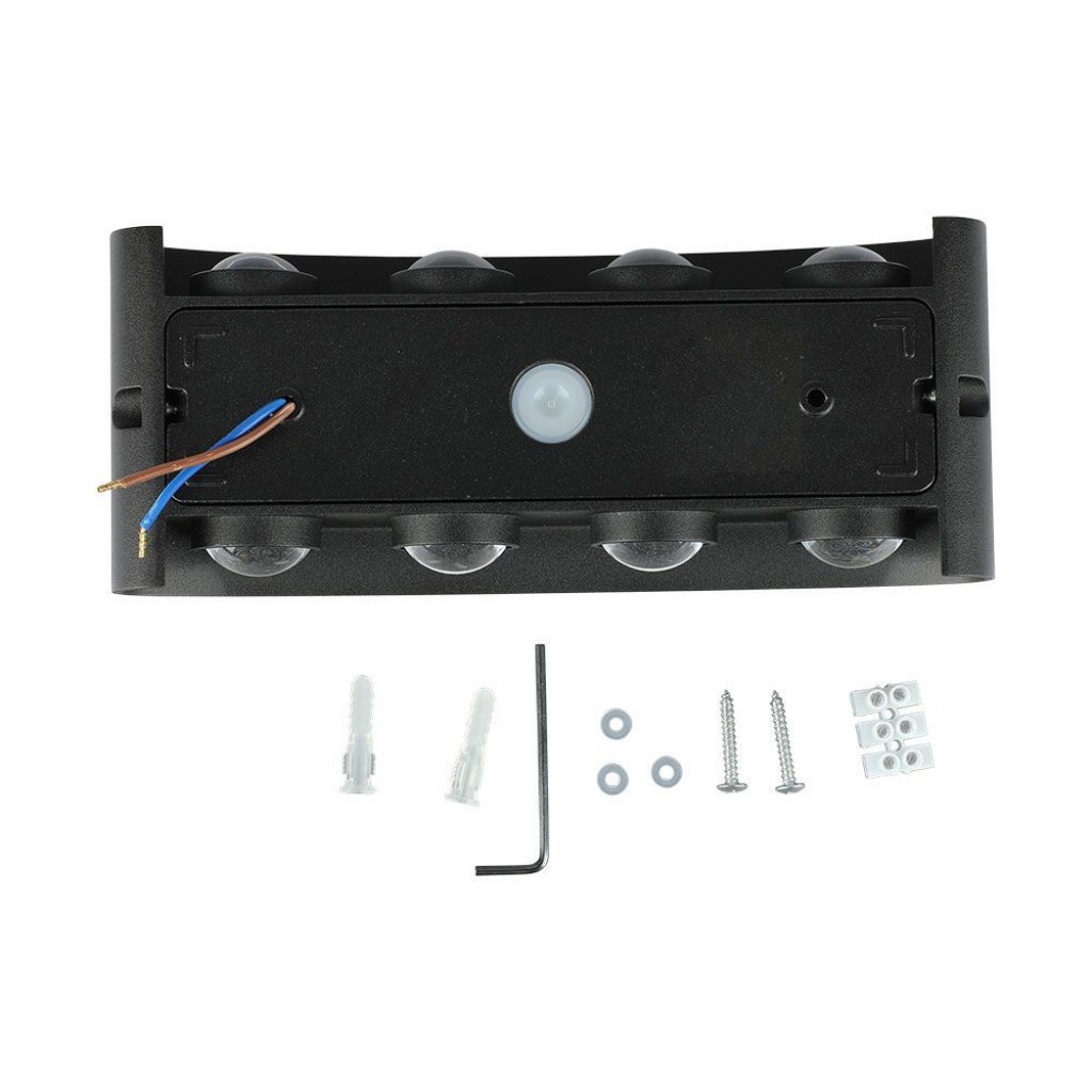 V-TAC Applique LED da Muro 7W Doppio Fascio Luminoso Corpo Nero 3000K IP65