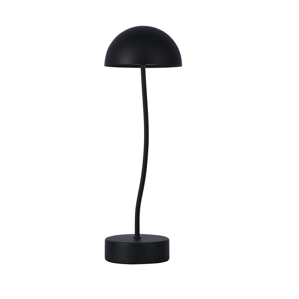 V-TAC Lampada LED da Tavolo 3W Colore Nero ricaricabile con USB C Touch Dimmerabile 3000K