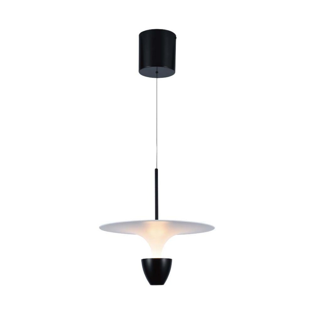 V-TAC Lampadario LED 9W dal Design Moderno 30*300*173Cm Colore Bianco e Nero Altezza regolabile 3000K