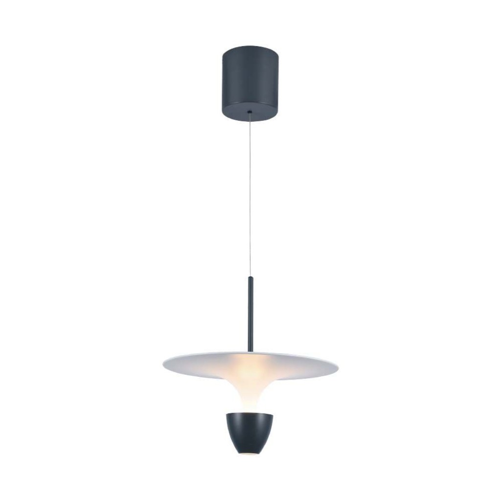V-TAC Lampadario LED 9W dal Design Moderno 30*300*173Cm Colore Bianco e Grigio Altezza regolabile 3000K