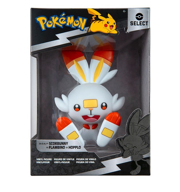 Jazwares Pokemon Scorbunny - Figura da collezione - Altezza 10 cm circa. - Realizzato in vinile