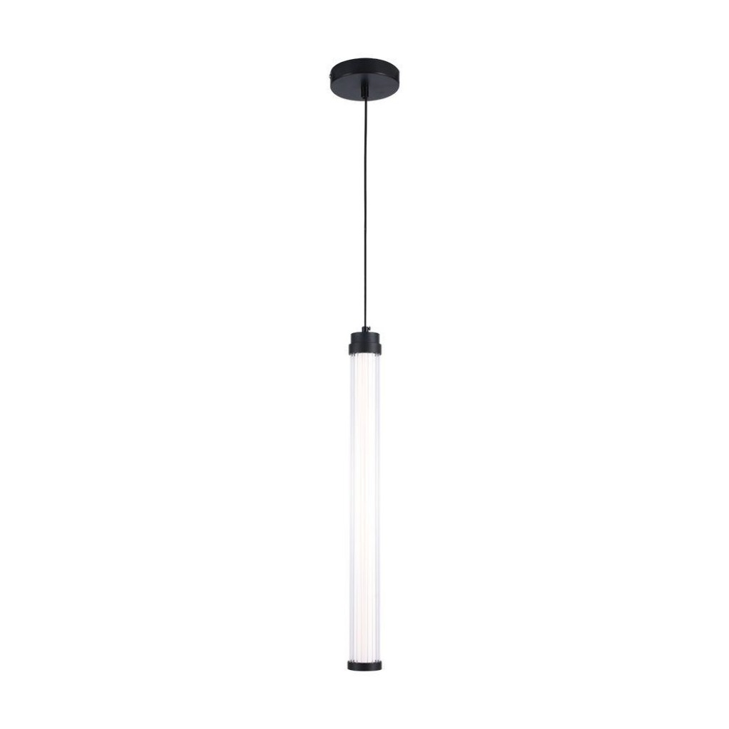 V-TAC Lampadario LED Tubolare Pendente in Metallo 5W Colore Nero 3000K