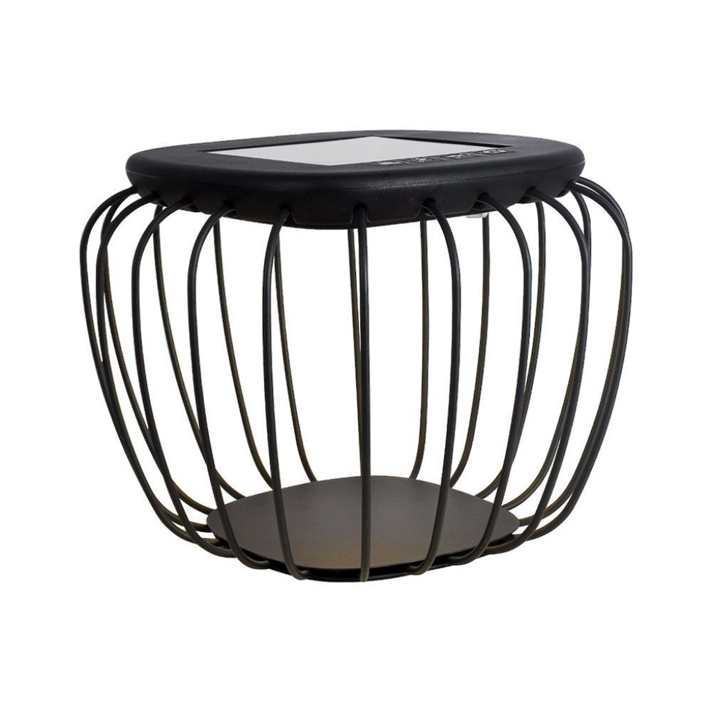 V-TAC Lampada LED Decorativa 1W con Pannello Solare 5W Corpo Nero 420x305mm CCT 3000K+6000K IP44