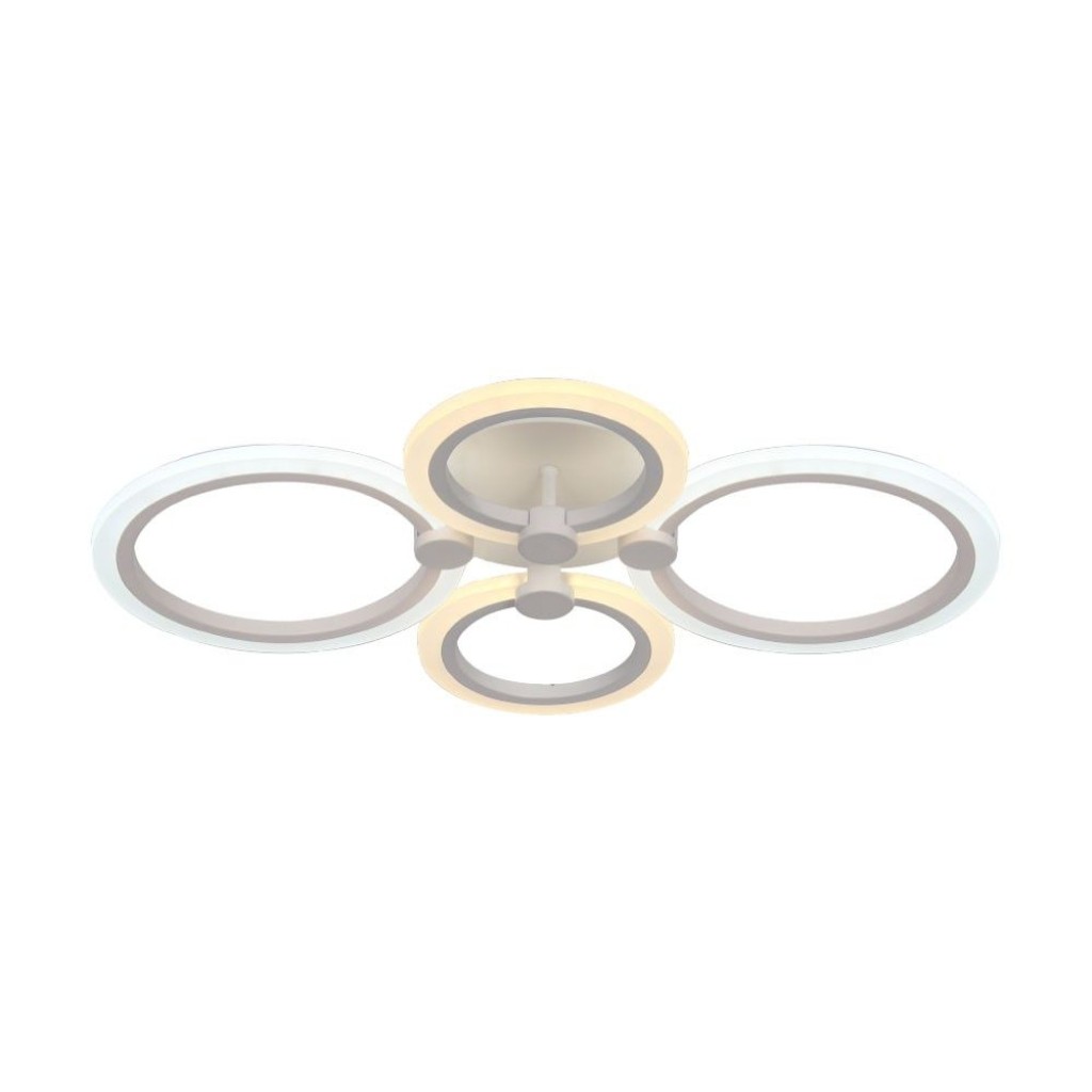 V-TAC Lampadario LED 51W con Telecomando Montaggio a Plafone Colore Bianco Dimmerabile 3in1