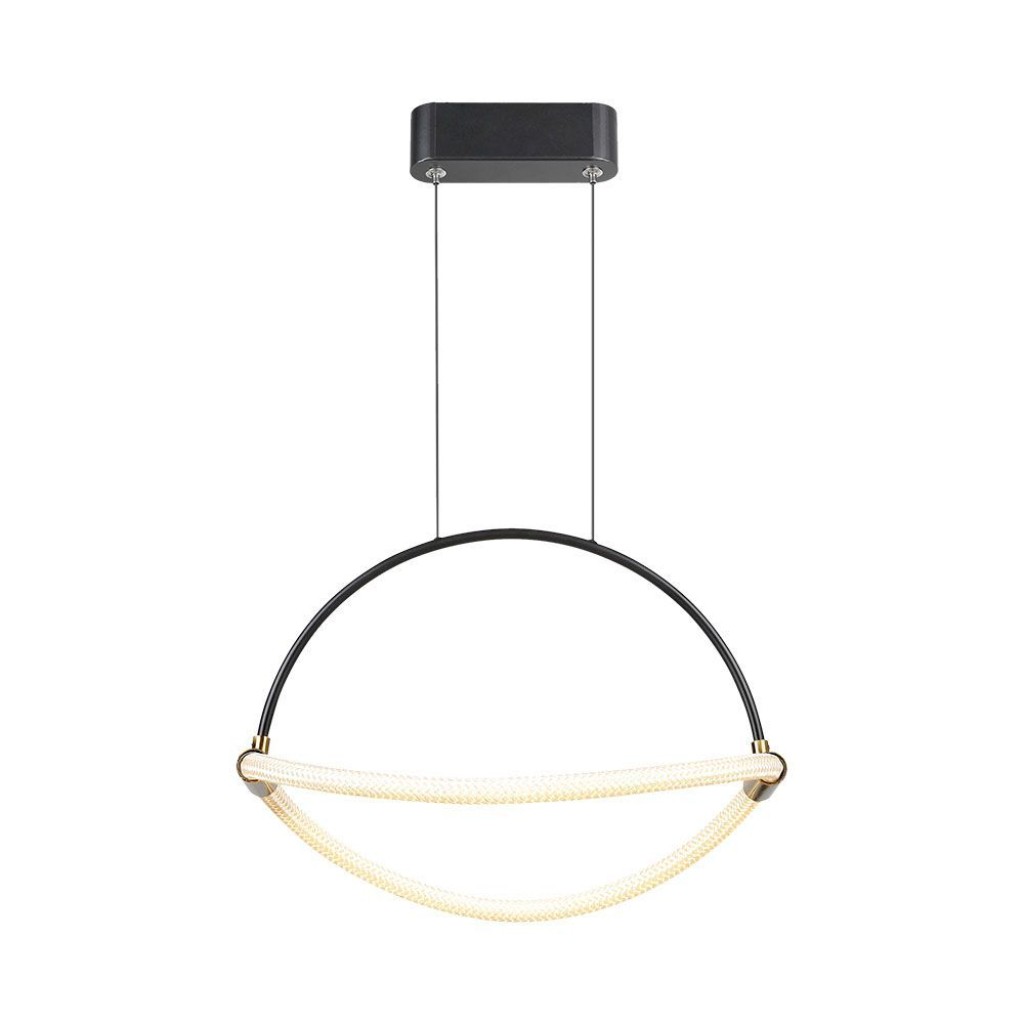 V-TAC Lampadario LED a Sospensione Moderno 12W dal Design Elegante e Minimalista 400x160x1650mm Colore Nero Opaco 3000K