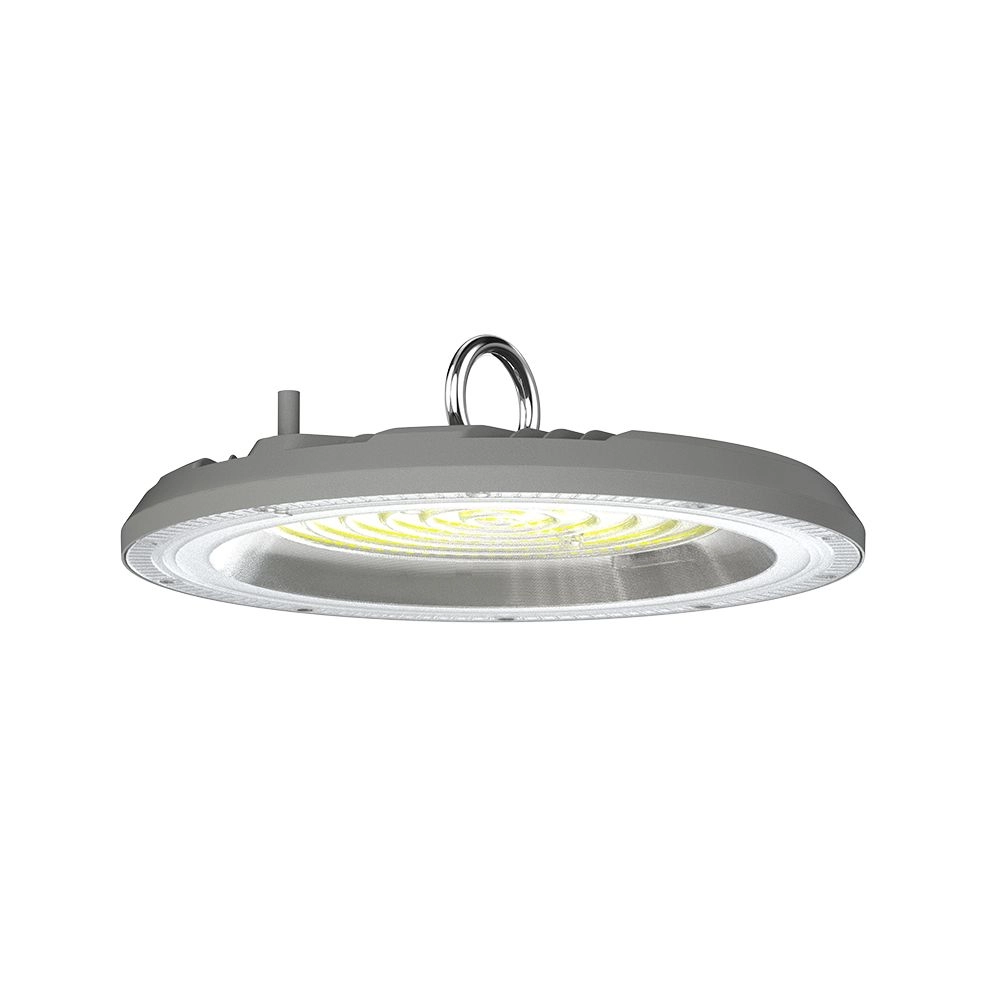 Campana Industriale LED 100W UFO Colore Grigio 90° con Interruttore Levetta CCT 3in1 3000K-6500K IP65