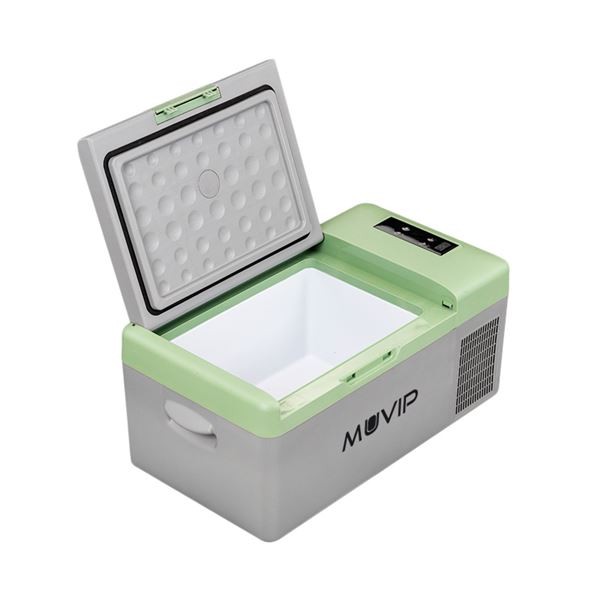Frigo Portatile a Compressore Muvip 15 Litri 50W - Maniglie per il Trasporto - Compressore Silenzioso - Colore Grigio