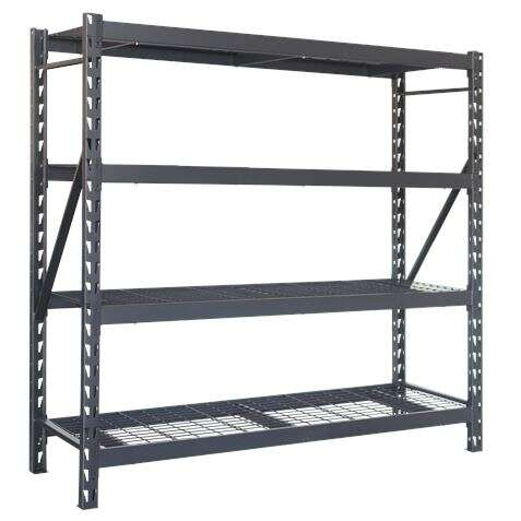 Scaffalatura metallica regolabile Blim - Dimensioni 195x183x61 mm - Supporto 700 kg per ripiano - Facile montaggio - Verniciatura a polvere nera - Colore nero