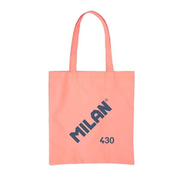 Borsa Tote Milan Series 1918 - Borsa in Tessuto - Dimensioni 50x38x41cm - Manico Lungo 27cm - Tessuto Ripstop - Colore Rosa