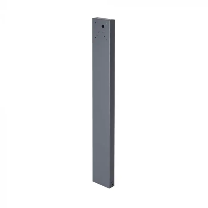 80Cm Pole For Solar Outdoor Bollard 100*35*800Mm - Dark Grey Ral 7016 Body