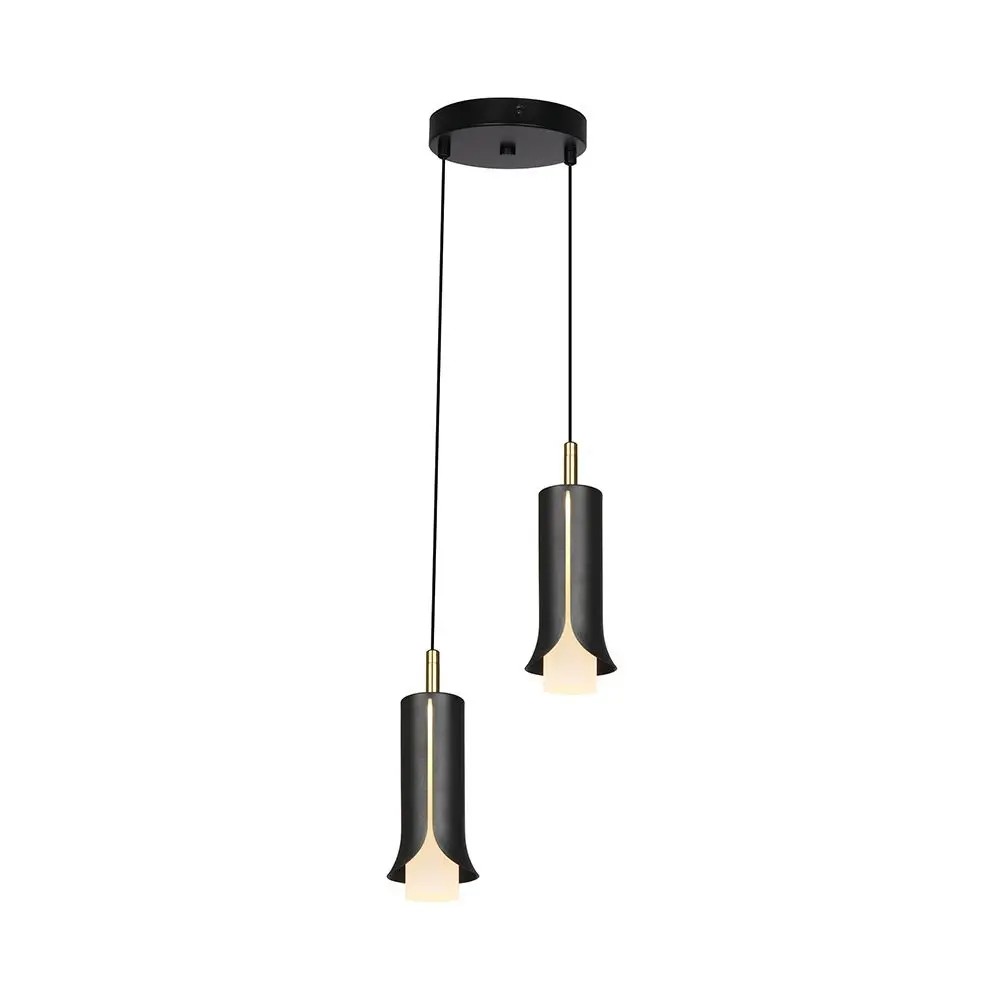 2X10W Led Deocorative Hanging Lamp (D150*H30Mm) Cct:3000K Sandy Black