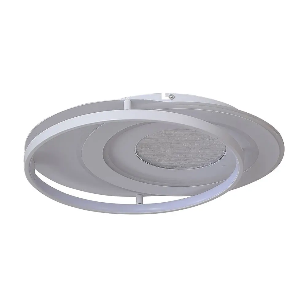 60W Led Decorative Ceiling Lamp (500*420*70Mm) Cct:3In1 White With Ir Remote Control