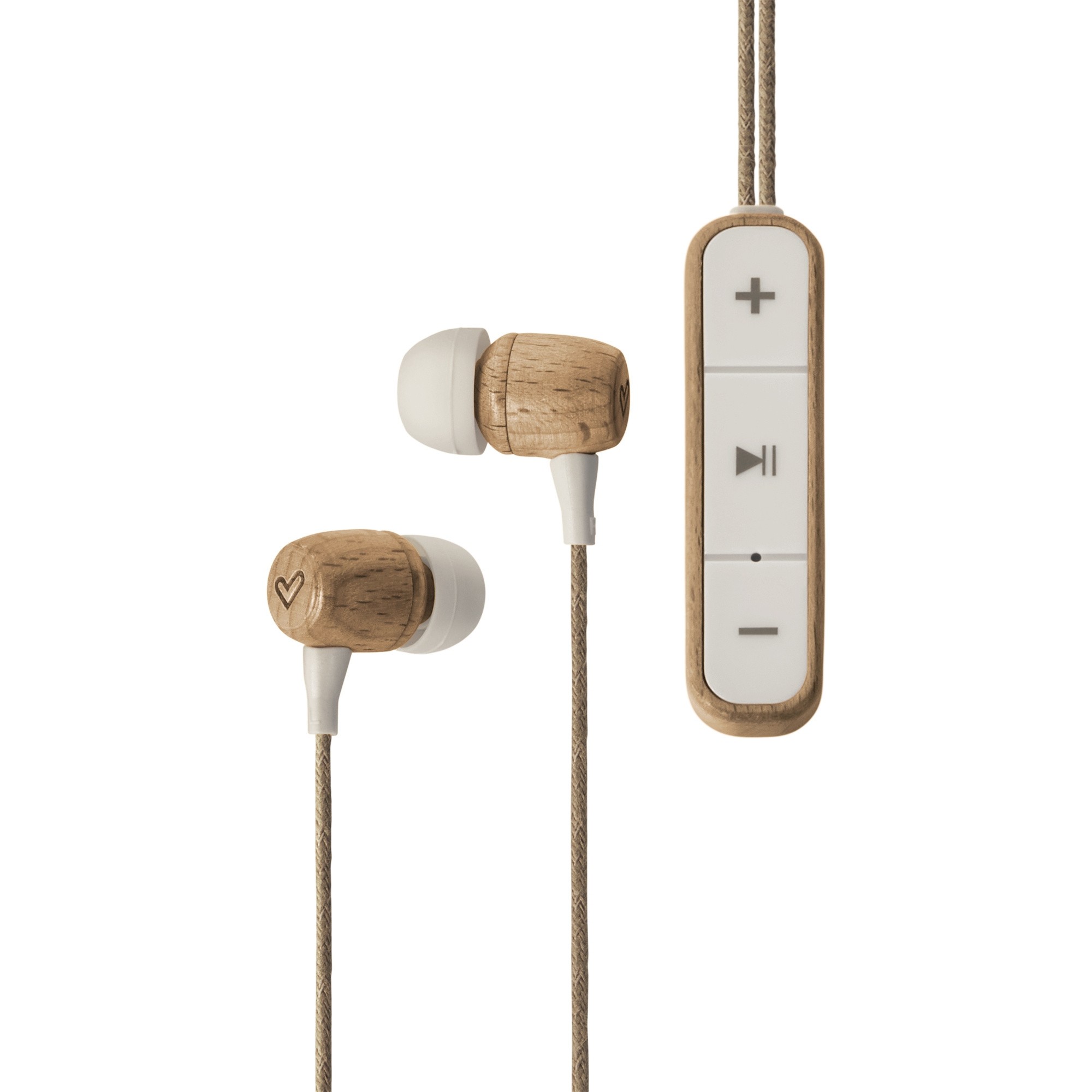 Cuffie Energy Sistem Eco Bluetooth BeechWood - Legno Sostenibile - Microfono - USB Type C - Colore Marrone