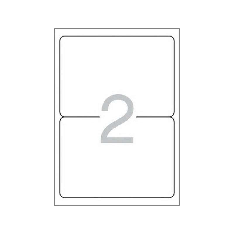 Multi3 Confezione da 200 Etichette Bianche Con Bordi Arrotondati Dimensioni 1996x1445mm Con Adesivo Permanente per Multiusi