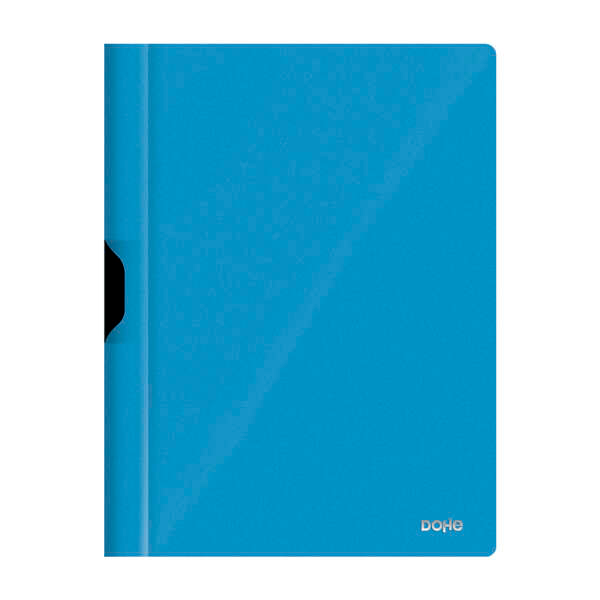Dossier Dohe con clip metallica - Formato A4 - Realizzato in polipropilene opaco da 350 micron - Colore blu