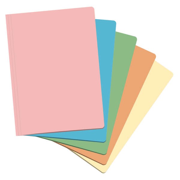 Dohe Confezione da 50 sottocartelle in cartone da 180 g/m² - Fessura per chiusura - Resistenti e durevoli - Ideali per organizzare documenti - Colori assortiti