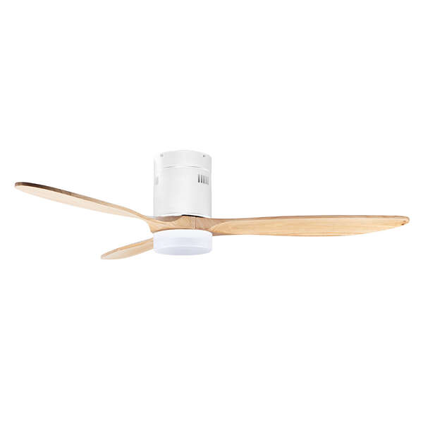 Ventilatore da soffitto moderno Orbegozo CP 114132 - Potente motore DC - Luce LED regolabile - Funzione reversibile per inverno ed estate - Telecomando - Timer programmabile